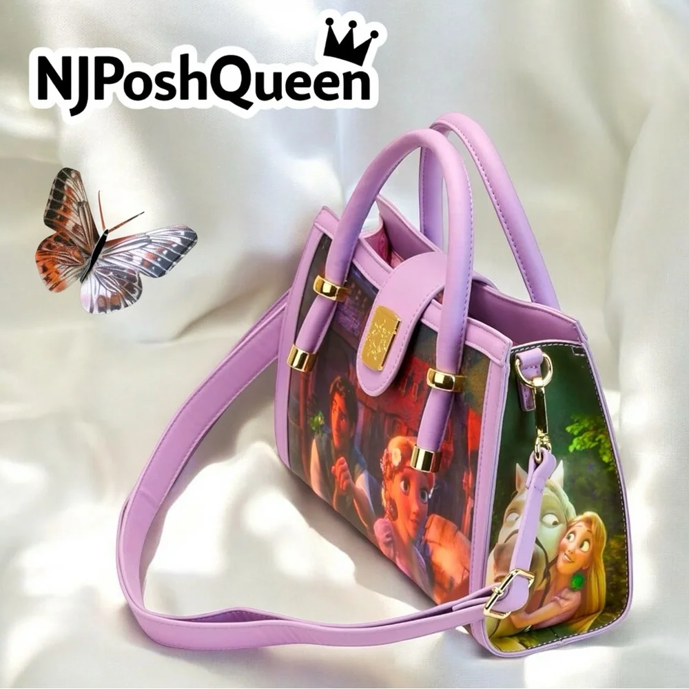 Loungefly Disney Rapunzel Princess Scene Crossbody Bag - Picture 8 of 14